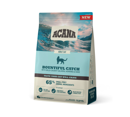 ACANA CAT BOUNTIFUL CATCH  1,8 кг /рыба/ низкозерновой корм для кошек 1,8 кг 