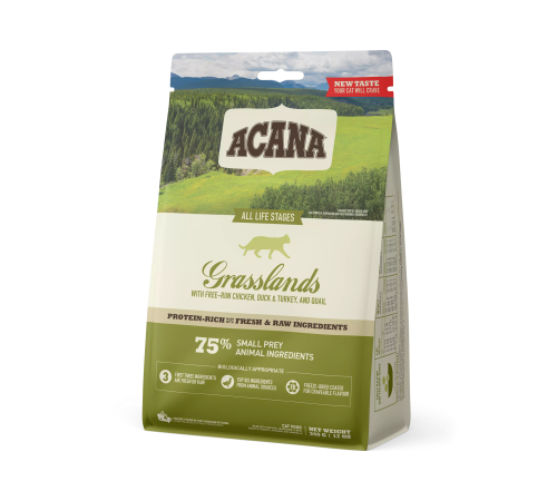 ACANA CAT GRASSLANDS 0,34 кг /птица/ беззерновой корм для кошек и котят 0,34 кг