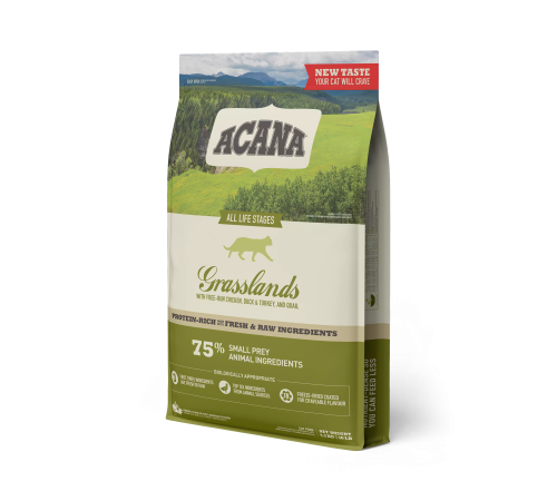 ACANA CAT GRASSLANDS 4,5 кг /птица/ беззерновой корм для кошек и котят 4,5 кг