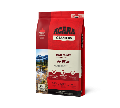 ACANA DOG RED MEAT 11,4 кг/говядина/низкозерновой  корм для собак 11,4 кг /classics/