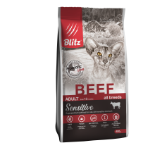 BLITZ ADULT CATS BEEF /говядина/ Полнорационный корм для кошек 0,4 кг