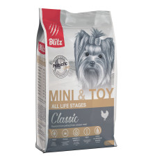 BLITZ  ADULT MINI&TOY/курица/Полнорационный корм для собак миниатюрных и мелких пород 7 кг 