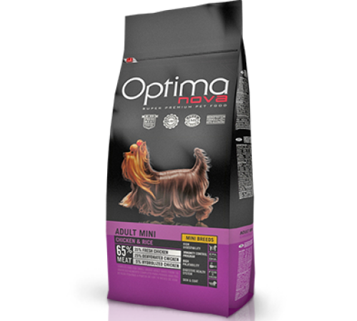 OPTIMANOVA Adult Mini Chicken&Rice 12 kg/курица+рис/Полнорационный корм для собак мелких пород 12 кг