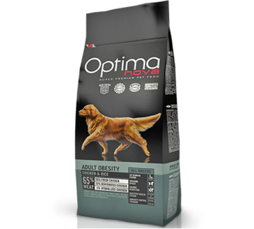OPTIMANOVA Adult Obesity Chicken&Rice 2 kg /курица+рис/Полнорационный корм для собак с избыточным весом 2 кг