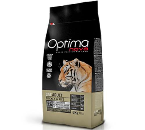 OPTIMANOVA  Cat Adult Chicken&Rice 2 kg /курица+рис/ Полнорационный корм для кошек 2 кг                    
