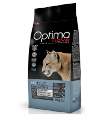 OPTIMANOVA Cat Adult Grain Free Rabbit&Potato 8 kg /кролик+картофель/Беззерновой корм для кошек 8 кг