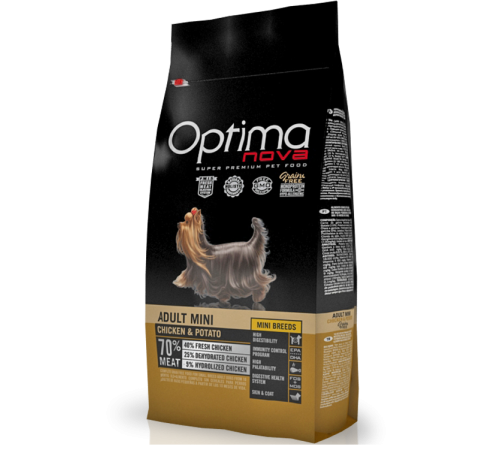OPTIMANOVA Grain Free Adult Mini Chiken&Potato 2 kg /курица+картофель/ Беззерновой корм для собак мелких пород 2 кг