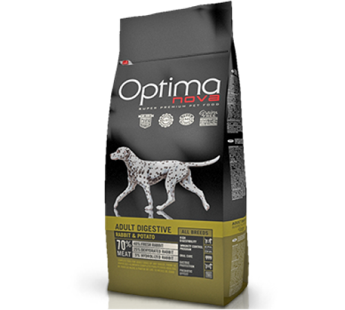 OPTIMANOVA Grain Free Adult Mini Rabbit&Potato 2 kg /кролик+картофель/ Беззерновой корм для собак мелких пород с чувствит пищеварением 2 кг