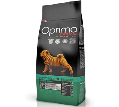 OPTIMANOVA Grain Free Puppy Digestive Rabbit&Potato 12 kg/кролик+картофель/ Беззерновой корм для  щенков с чувствит пищеварением 12 кг 