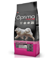 OPTIMANOVA Grain Free Puppy Sensitive Salmon&Potato 12kg /лосось+картофель/Беззерновой корм для щенков с чувствит пищеварением 12 кг 