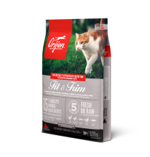 ORIJEN CAT FIT & TRIM  5,4кг/курица+индейка+рыба/ беззерновой корм для взрослых кошек, склонных к полноте 5,4 кг