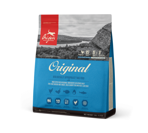 ORIJEN DOG ORIGINAL 2кг/курица+индейка+рыба/ беззерновой корм для собак 2 кг