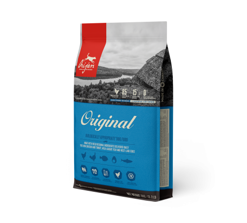 ORIJEN DOG ORIGINAL 6кг/курица+индейка+рыба/беззерновой  корм для собак 6 кг