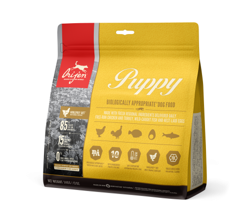 ORIJEN PUPPY 0,34кг/курица+индейка+рыбы/ беззерновой корм для щенков 0,34 кг
