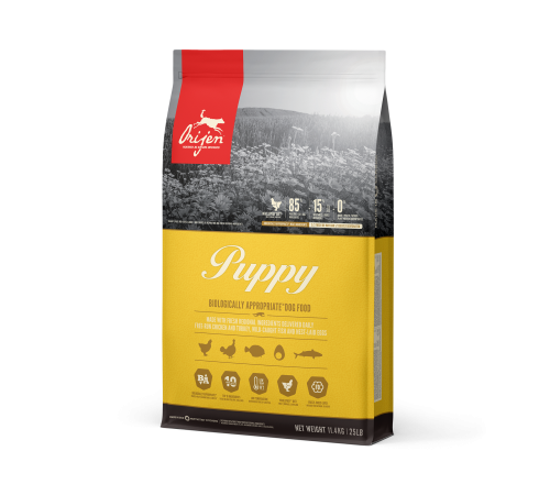 ORIJEN PUPPY 11,4кг/курица+индейка+рыбы/ беззерновой корм для щенков 11,4 кг